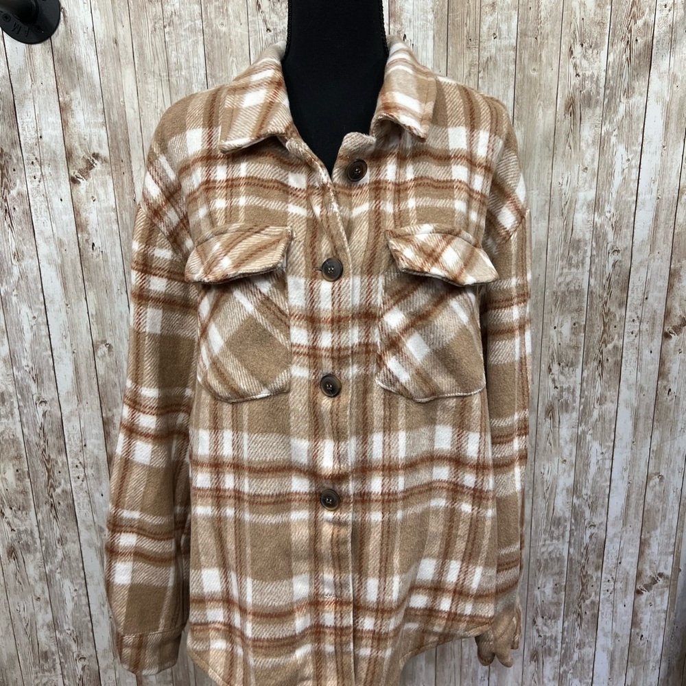 Love Tree Tan‎ and White Utility Jacket